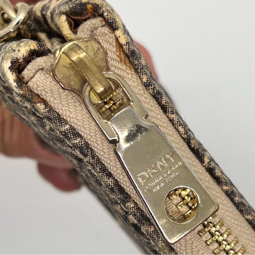 DKNY Large Leather Wristlet
Wallet Black and Cream Snake Print - Picture 5 of 16